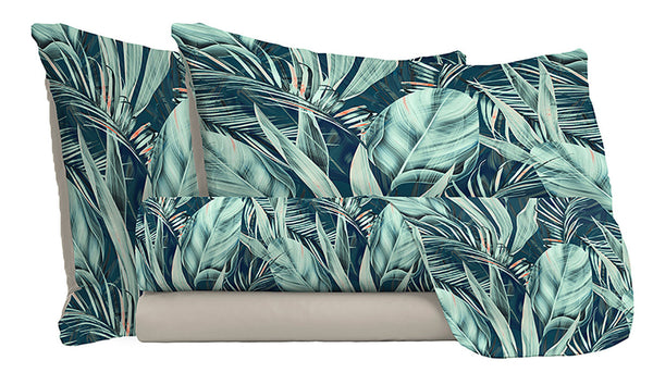 Set Lenzuola Sopra Sotto e Federe in Microfibra Tropical Varie Misure online