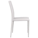 Set 6 Sedie 90x46x44 cm in Similpelle da Interno Grigio Chiaro