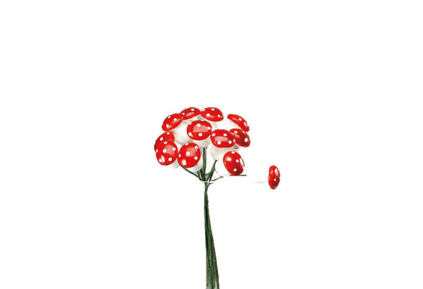 acquista Set 24 Pick Funghetti Ø1 cm Rosso
