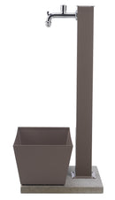 Fontana da Giardino con Rubinetto Vaschetta e Base Belfer 42/QVR Tortora
