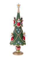 Albero Natale con Angeli e Led 60 cm Verde