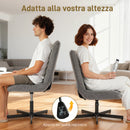 Poltrona Reclinabile su 4 Livelli 66x80x93-104 cm Effetto Velluto con Poggiapiedi Indipendente Grigio      