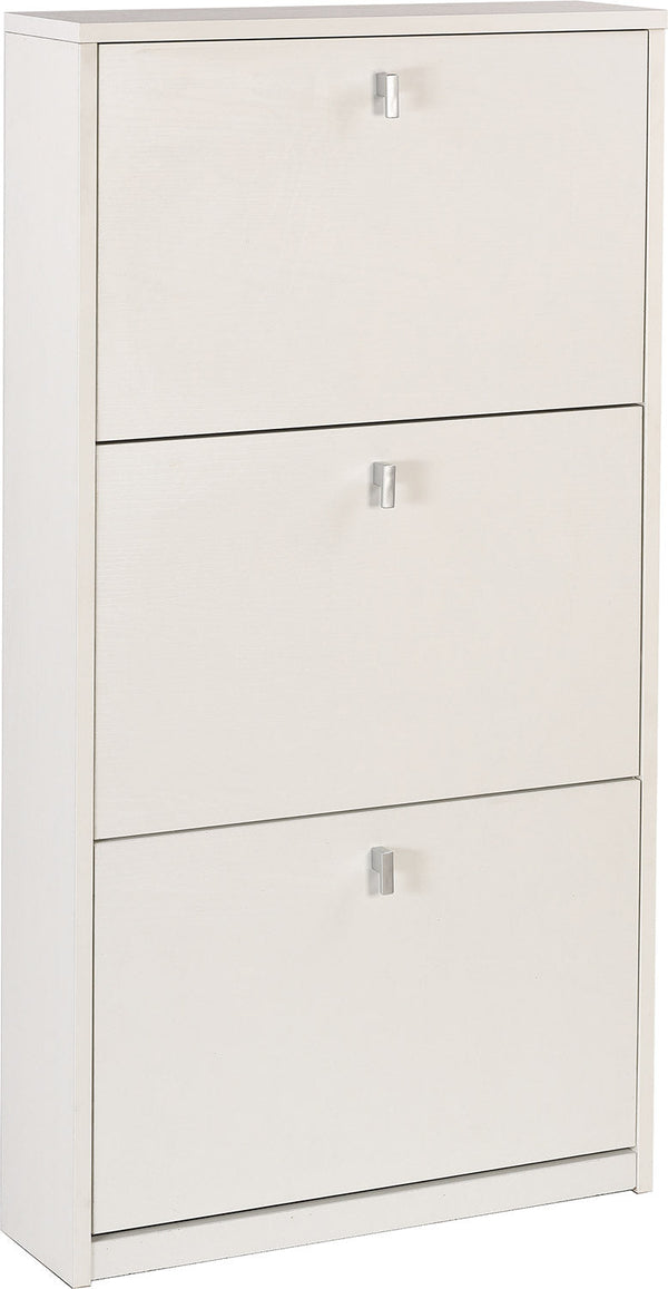 prezzo Scarpiera 3 Ante 63x117x18 cm Bianco Fiammato