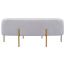 Pouf Poggiapiedi 97x39x40 cm in Tessuto Kate Beige