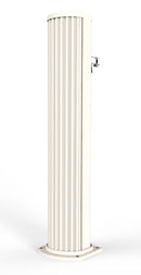 Fontana Lavapiedi da Giardino con Rubinetto Temporizzato Arkema Jolly Bianco Crema