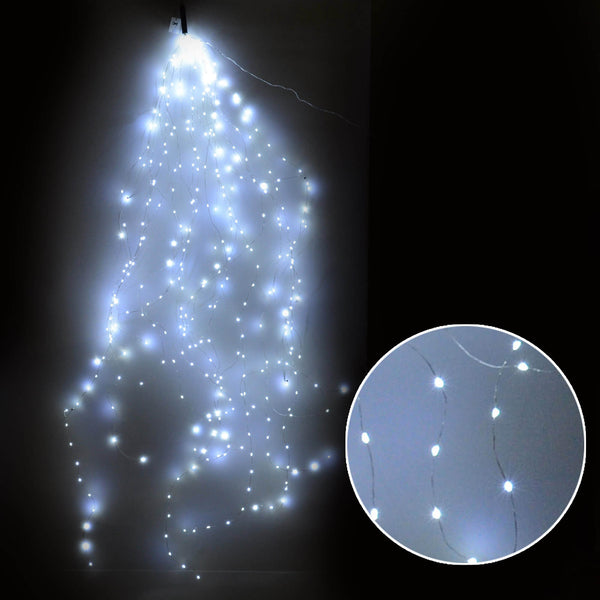 Luci di Natale a Cascata 350 MICROLED H2m Bianco Freddo da Esterno-Interno acquista