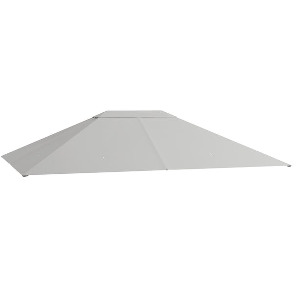 Tetto di Ricambio 4x3 m per Gazebo Anti UV con Presa d'Aria in Poliestere Grigio Chiaro online