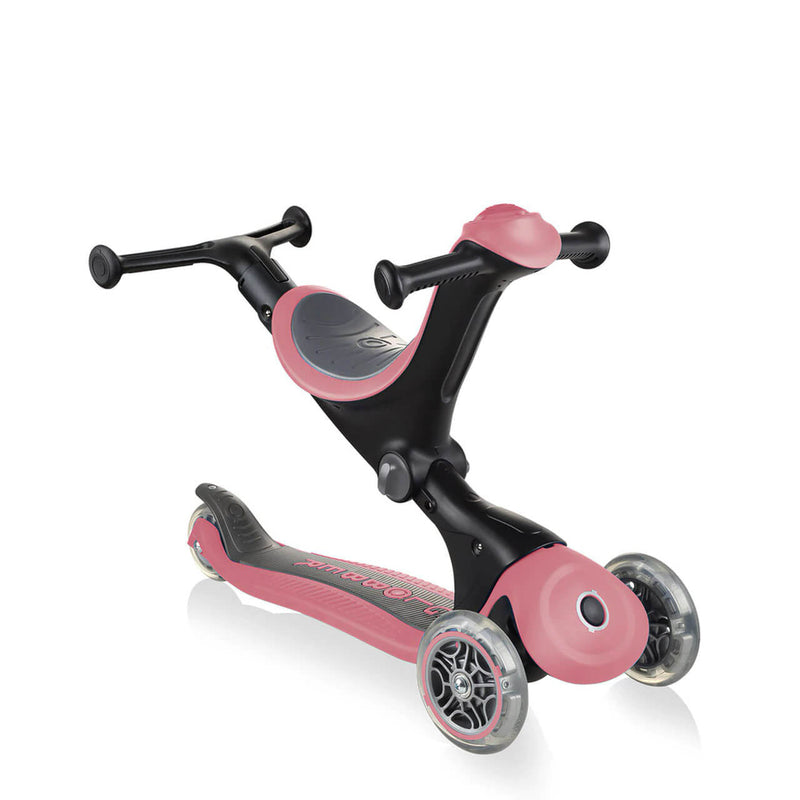 Monopattino Passeggino Triciclo a 3 Ruote Globber Go-UP Deluxe Rosa Pastello
