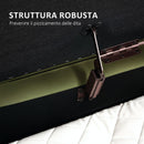 Panca Contenitore Ovale 108x44x43,5 cm da 72L in Tessuto Effetto Velluto Verde  