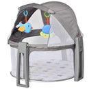 Box Neonati Portatile Pieghevole 0-12 Mesi con Palestrina  Grigio