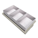 Kit 3 Cestelli e Vassoio per Amadio Regolabile 900 mm Emuca Grigio Pietra