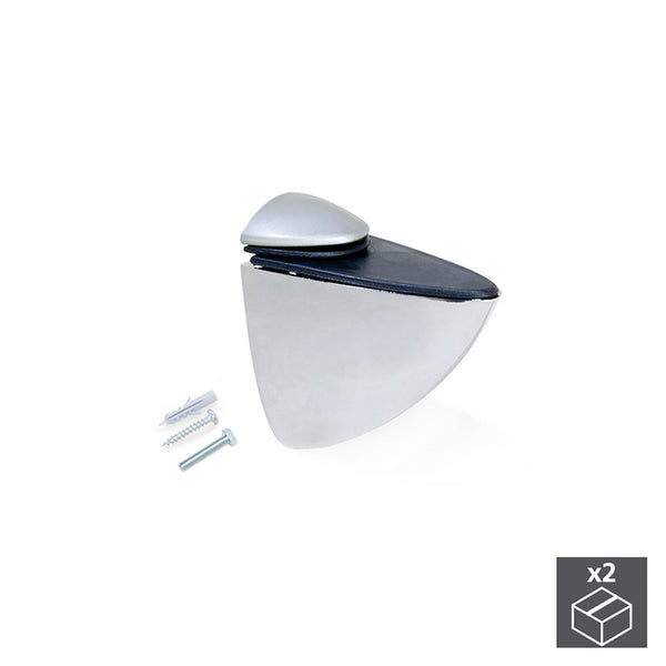 Supporto Mirlo per Mensola in Legno o Vetro 1 Set Verniciato Alluminio Tecnoplastica e Zama Emuca sconto