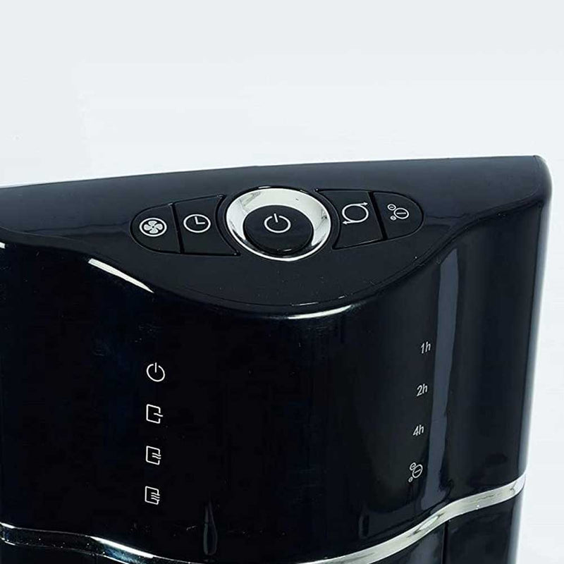 Ventilatore Torre Colonna Oscillante 60W 107cm 3 Velocita Timer Telecomando Nero Alpina