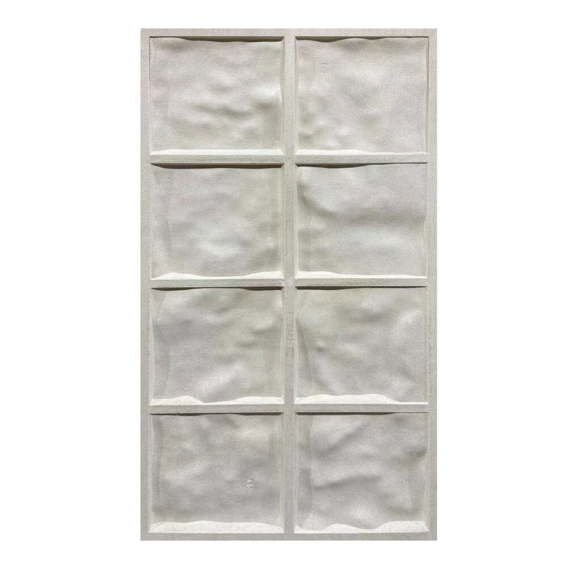 Set 10 Pannelli Decorativi Area 7,2 mq 120x60x3 cm Rivestimento Murale Effetto Pietra Naturale 3D in PU Bianco Leccese