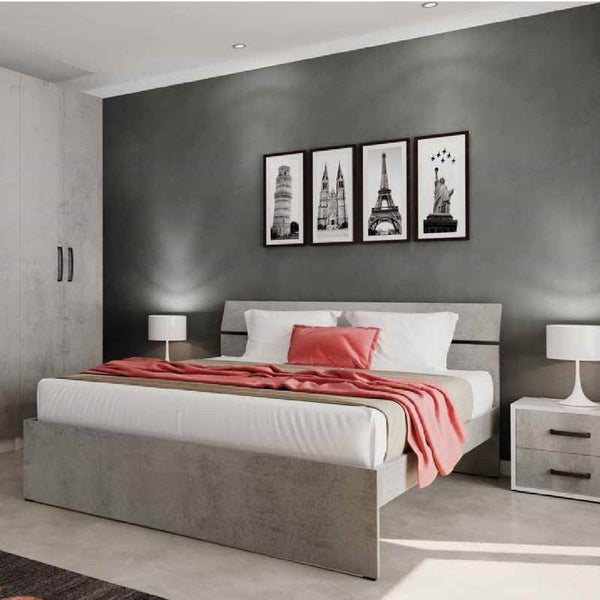 Letto 1 Piazza e Mezzo 98x131X200 cm cemento sconto