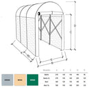 Motobox a Tunnel Copertura Box in PVC per Moto Scooter - 270x120xh155 cm\/Grigio Maddi