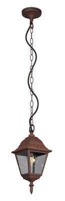 Lampada a Sospensione da Esterno Attacco E27 in Alluminio Ruggine