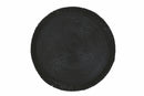 Set 6 Tovagliette Nera Tonda con Frange 38 cm Villa d'Este Home Tivoli