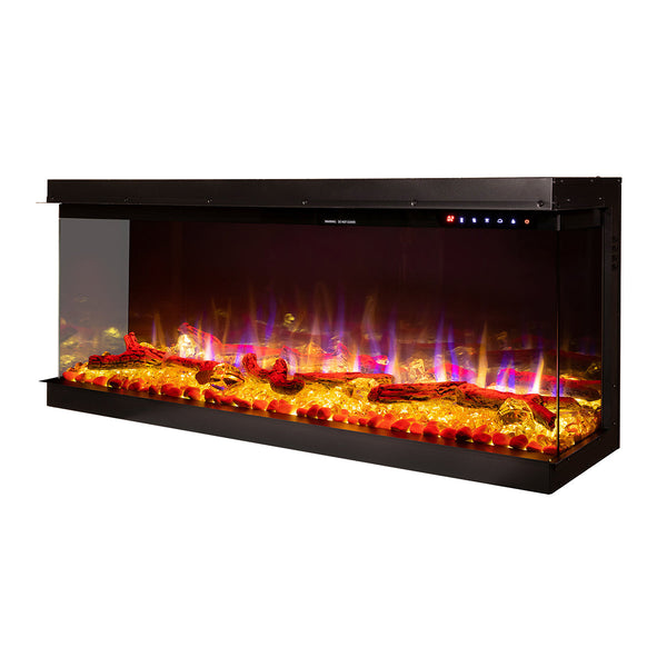 Camino Elettrico da Incasso 56,1x103,5x31,7 cm Effetto Fiamma 1500W Haiti 40 Nero sconto