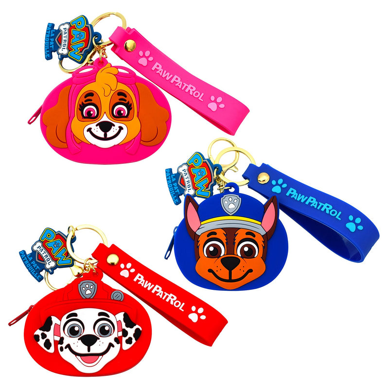 Set 24 Portamonete per Bambini in Silicone Paw Patrol Rosa Blu e Rosso