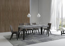  Tavolo Allungabile 130-390x90x77 cm Flame Premium Cemento Telaio Antracite