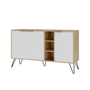 Madia 3 Ante 142x35,5x83 cm in MDF Clara Bianco