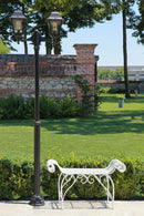 Panca da Giardino in Ferro 91,5x31,5H53cm Viareggio Bianca