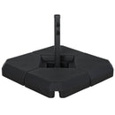 Base per Ombrellone da Giardino Ø48 80x80x50 cm in Plastica 60 Litri Nero