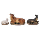 Natività resina set 11pz verde e rosso cm xh20