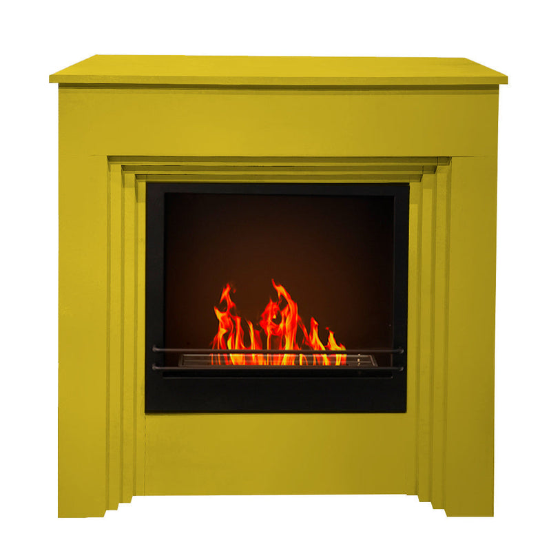 Camino a Bioetanolo da Pavimento 96x35xH96 cm Bellini Giallo