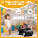 Macchina per Bambini Cavalcabile 65x28x39 cm Licenza Mercedes Benz Clacson e Spazio Portaoggetti Nero      