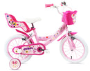 Bicicletta per Bambine 14" Disney Minnie Freni Caliper e Stabilizzatori in Acciaio Hi-Ten Rosa