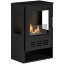 Camino a Bioetanolo da Pavimento Autoportante con Bruciatore da 0,9L 44x28x68 cm Nero  