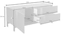 Mobile TV 1 Anta 2 Cassetti 110x40x47,7 cm Metis Bianco Lucido