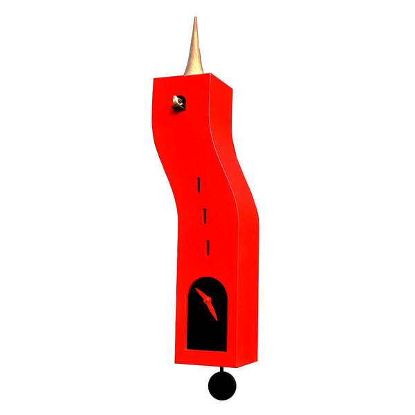 sconto Orologio a Cucù da Parete 15X57X10Cm Pirondini Italia Stortolo Rosso