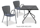 Set 2 Sedie da Giardino 56x62x84 cm in Acciaio con Braccioli RD Italia Sonia Antracite