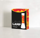 Lampada Lava Lamp 40 cm Base Bianca Magma Verde e Giallo