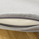 Cuccia per Cani e Gatti Ø93x15 cm in Tessuto Effetto Velluto Grigia