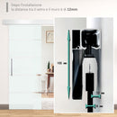 Porta Scorrevole Vetrata 75x210 cm Satinata a Strisce 