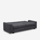 Divano Letto Clic Clac 218x40x90 cm in Tessuto Nero
