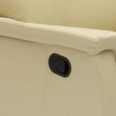 Poltrona Relax Reclinabile Manuale 80x94x102 cm in Similpelle Beige