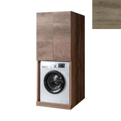 acquista Mobile Lavanderia a Colonna per Lavatrice o Asciugatrice con 2 Ante Installabili Sopra o Sotto 70x70x174A cm in Nobilitato Unika Olmo Naturale