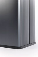 Pattumiera Alta 54L Interno Esterno Keter Verto Recycle 43,5x26,5x68,7 cm con Bordo Copri Sacco in Plastica Blu Perla      