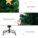 Albero di Natale Artificiale 180 cm 27 LED a Forma di Stella Abete 