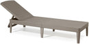 Lettino JAIPUR Sdraio in Resina CAPPUCCINO 187x58xH29 cm Arredamento Giardino