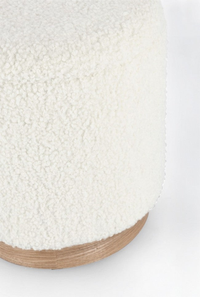 Set 2 Pouf Contenitore Zoya in Bouclè