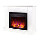 Camino Elettrico da Pavimento 85x110x27 cm Effetto Fiamma 1500W Madeira & Lorance Noce