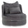 Poltrona Paris Space Grigio/Argento Ø84x72 cm in Legno e Spugna Grigio