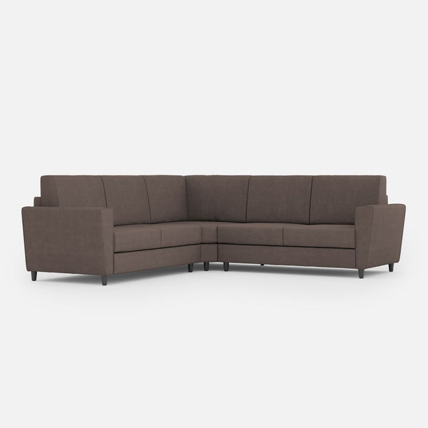 Divano Angolare 5 Posti 248x248x85 cm Yasel in Tessuto Talpa sconto