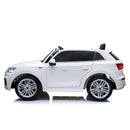 Macchina Elettrica per Bambini 2 Posti 12V Mp4 con Licenza Audi Q5 Quattro Bianca